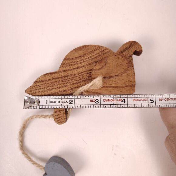 Wooden Cat Shelf Sitter With Dangling Heart Homer Woodworks USA Made - Picture 6 of 7